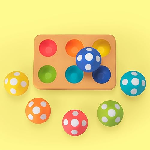 Miniatura 4 de Sassy Hongos traviesos a juego, tabla de clasificación, juguete de aprendizaje social emocional, STEM, más de 12 meses