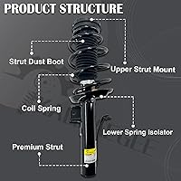 Vista 4 de Conjunto de amortiguador delantero izquierdo o derecho compatible con Cadillac XTS 3.6L 2013 2014 2015 2016 2017 2018 2019 84677093