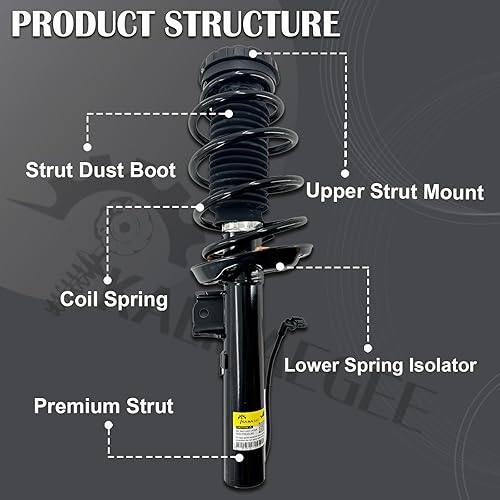 Miniatura 4 de Conjunto de amortiguador delantero izquierdo o derecho compatible con Cadillac XTS 3.6L 2013 2014 2015 2016 2017 2018 2019 84677093