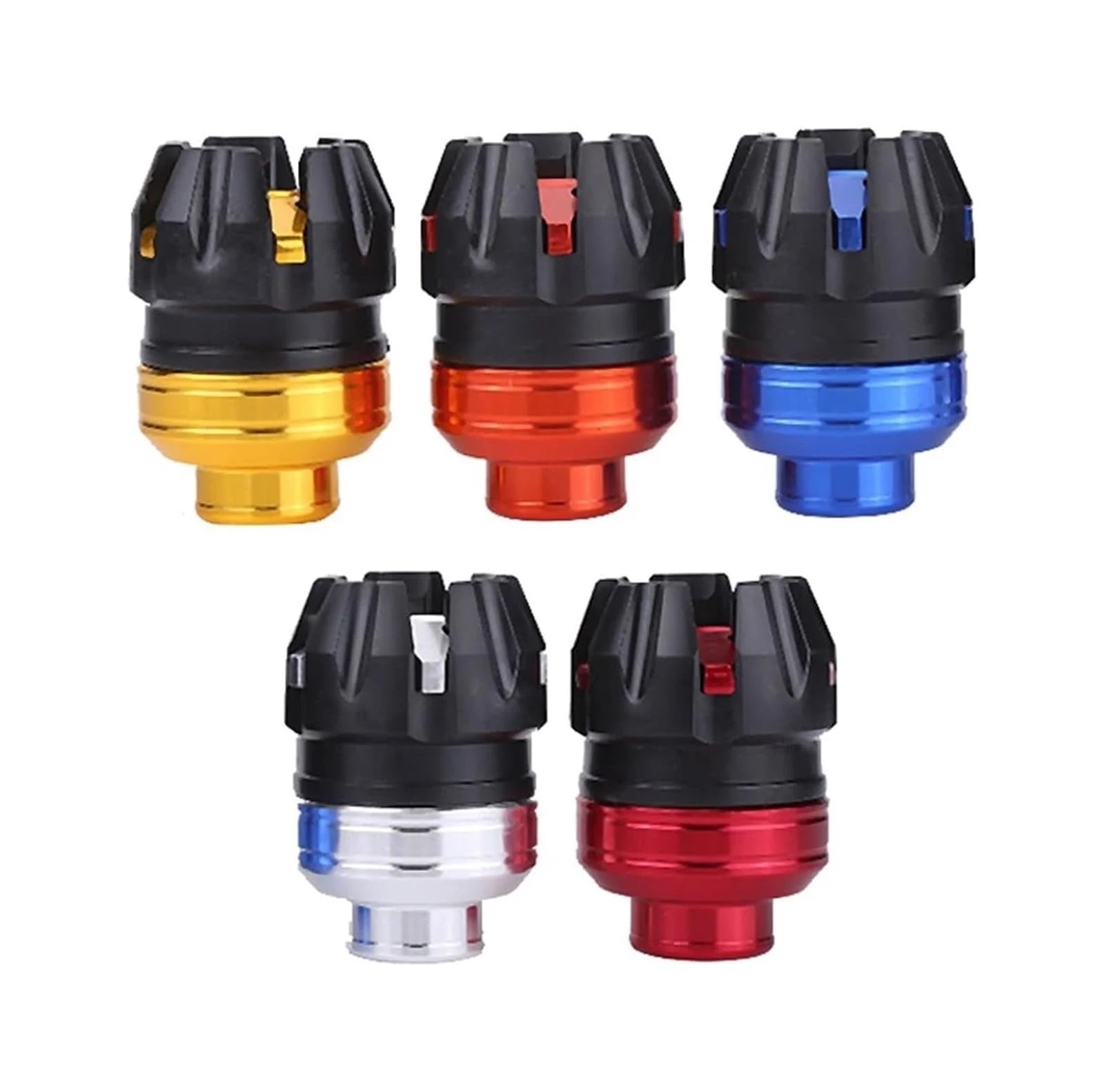 Moto Tamponi Paratelaio 1 Paio Protezioni Anticaduta Universali Alluminio CNC Moto Scooter, Forcella Anteriore, Slider Per Telaio, Crash