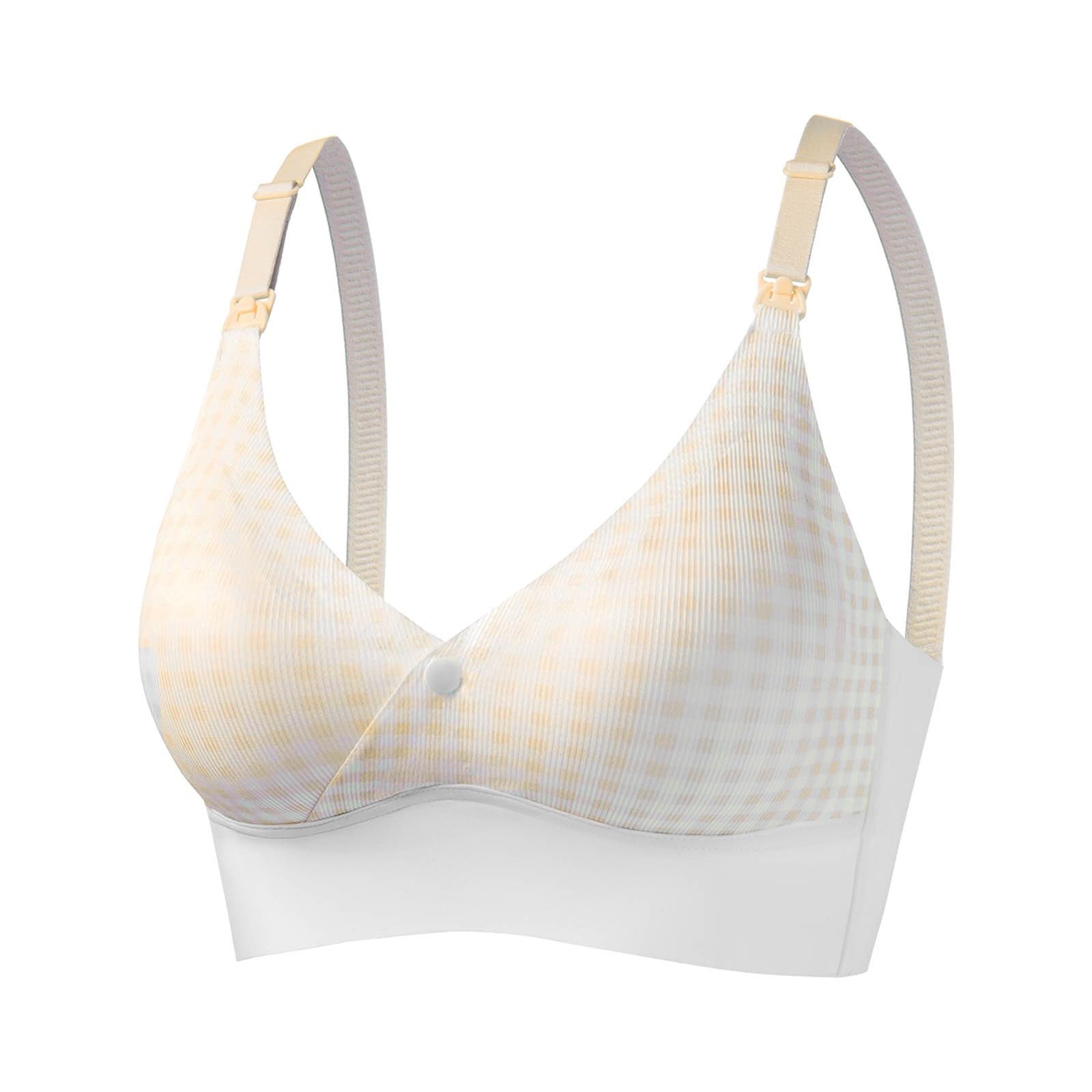 Reggiseno da Allattamento Senza Ferretto for Estrazione, Premaman Cuciture con Copertura Totale, for Gravidanza, Arancione, XXL