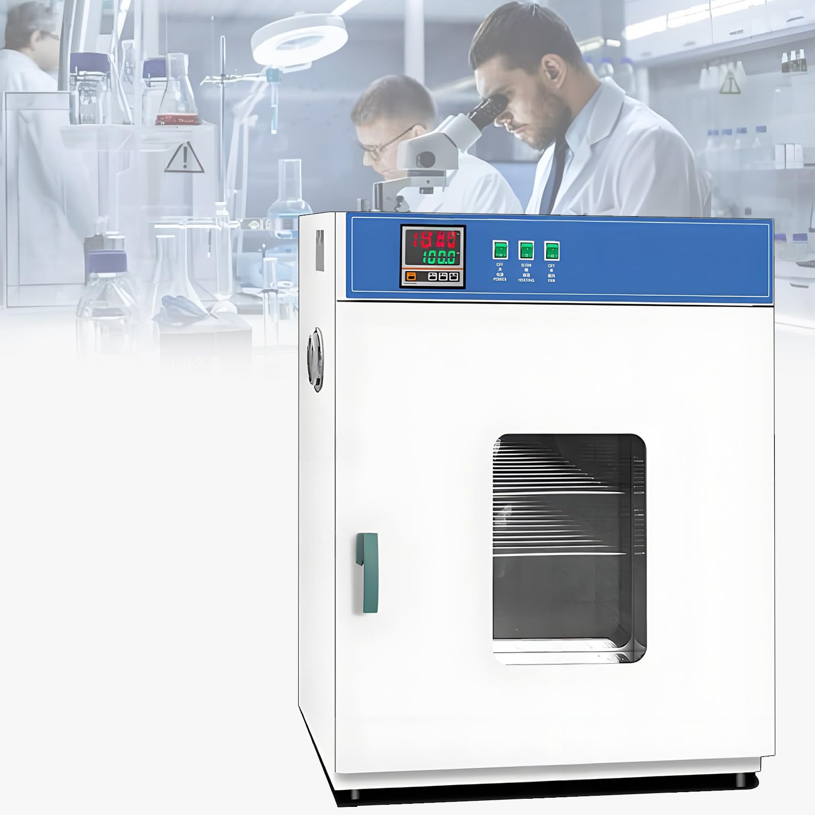 Suszarka laboratoryjna, piec laboratoryjny o stałej temperaturze, stal nierdzewna, do suszenia przedmiotów. 101-0BS