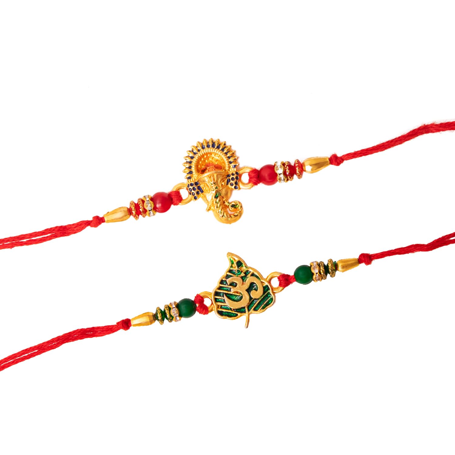 Kaameri Bazaar Ganesha and Om rakhi for brother with Roli Chawal pack and Greeting Card fro Rakshabandhan - Rakhi for brother, bhai rakhi rakhi for sister rakhi for brother rakhis rakshabandhan rakhi (B0D2J5T26B) Amazon Price History, Amazon Price Tracker
