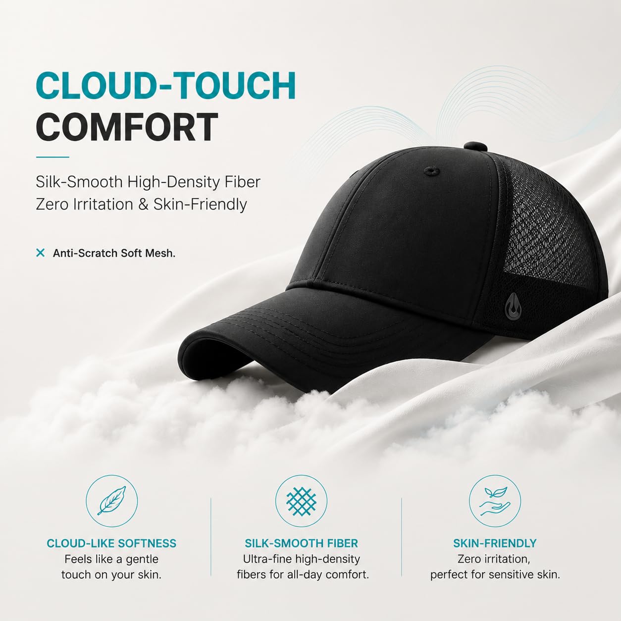 AOPREL Cloud-Touch czapka typu trucker – struktura siatki o wysokiej gęstości czapka z daszkiem dla mężczyzn i kobiet, zachowująca kształt, oddychająca UPF 50+