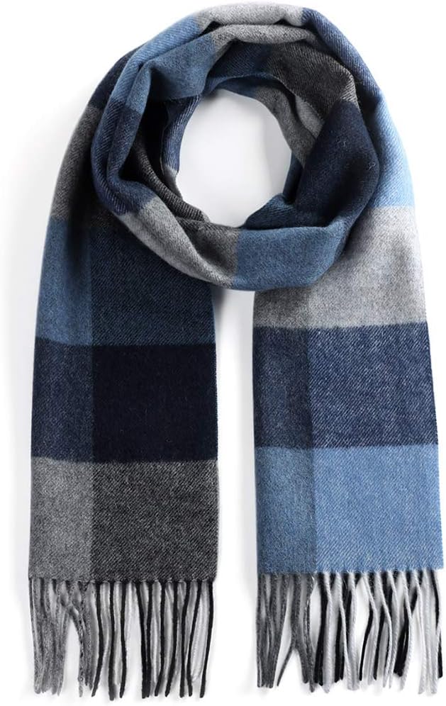 Unisex 100% Wool Scarf for Men Women Warm Winter Scarves
