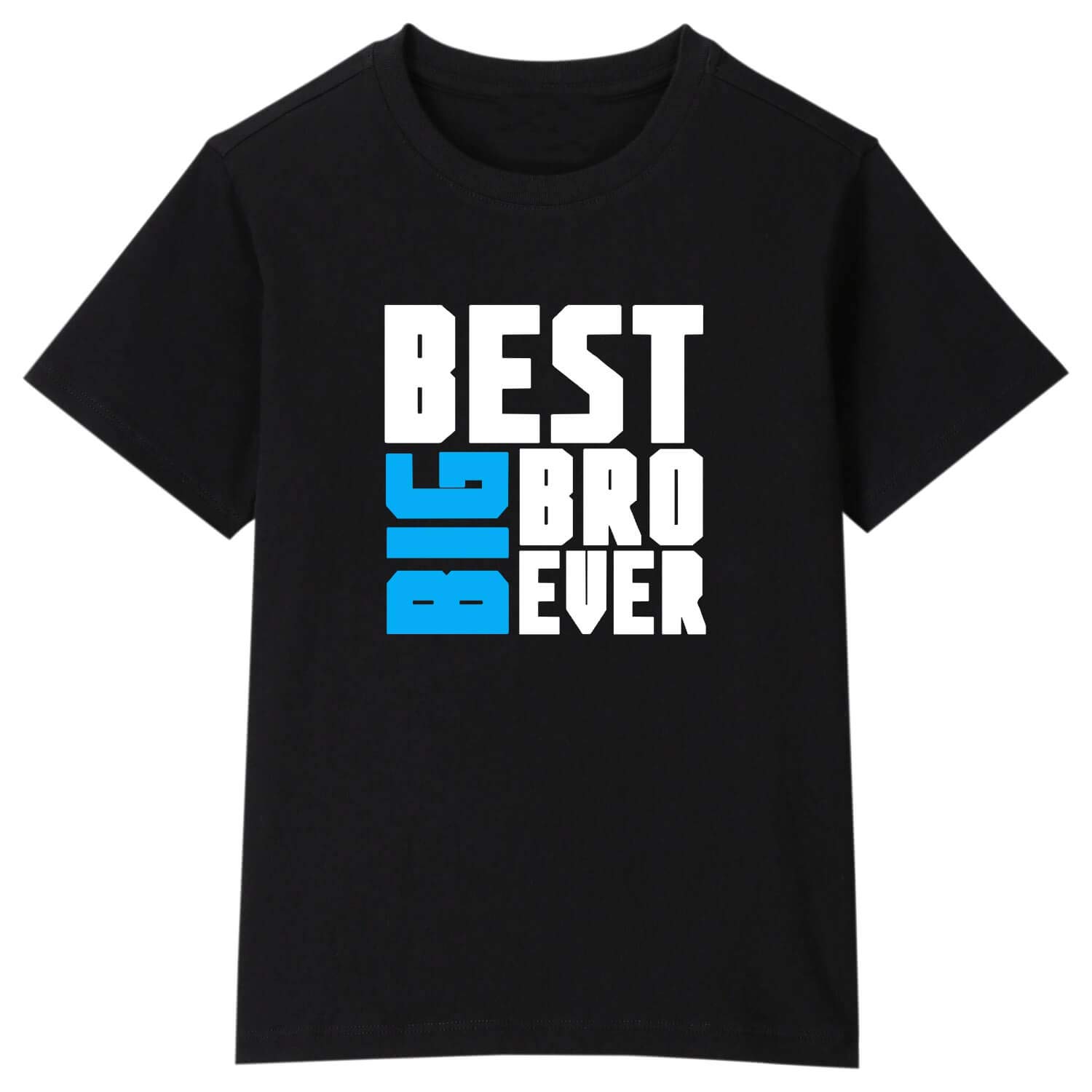 YaYa cafe TheYaYaCafe Birthday Rakhi Kids Brother Boys T-Shirt Best Big Bro Ever Cotton - Black - 2-4 Years
