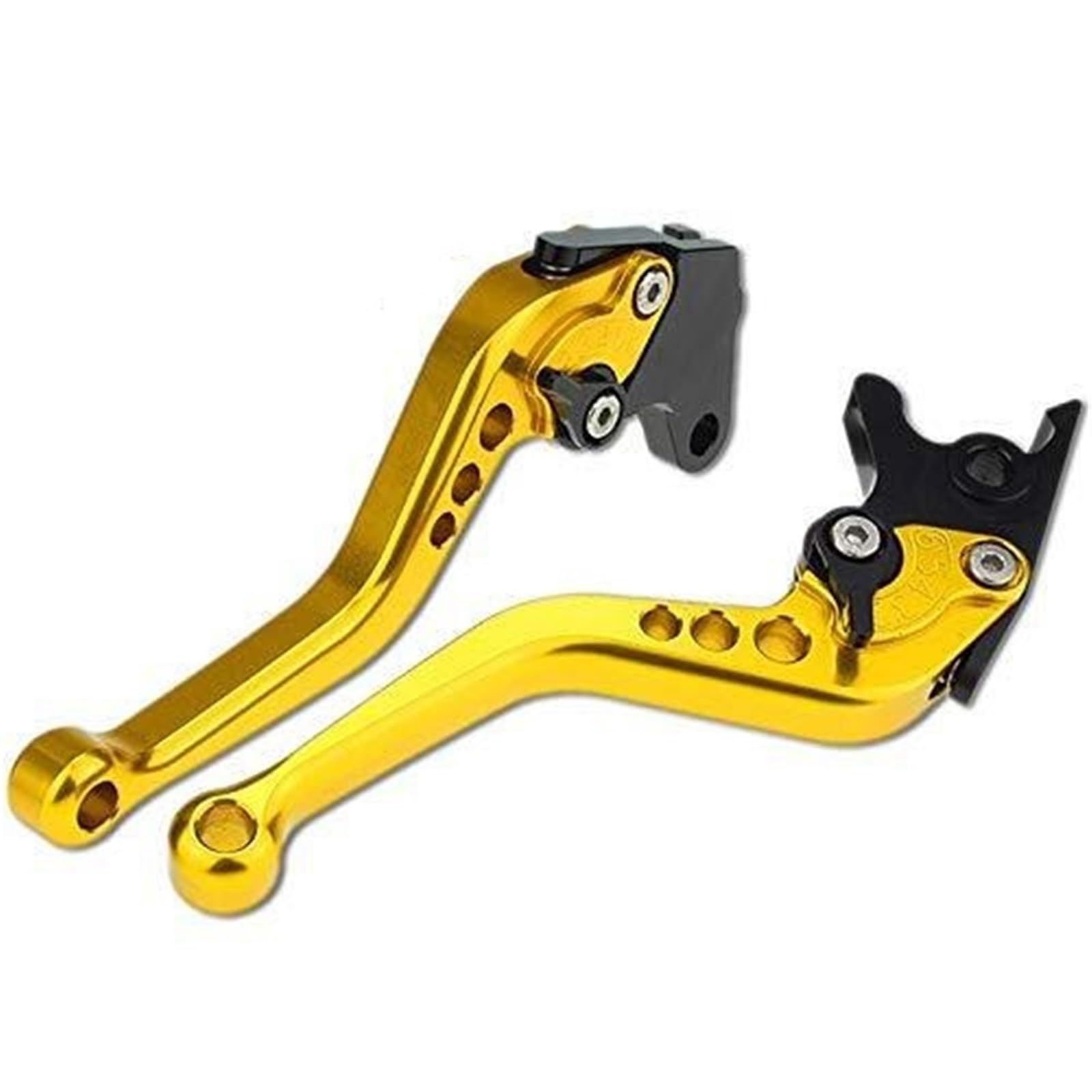 FLBZBLKASL Motorcycle Short Brake Clutch Levers Black Folding Aluminum Clutch Brake Lever for 22mm for Handlebar 110cc 125cc 140cc TTR SSR for Xmotos for Apollo 125 Pit Dirt Bike Motorcycle