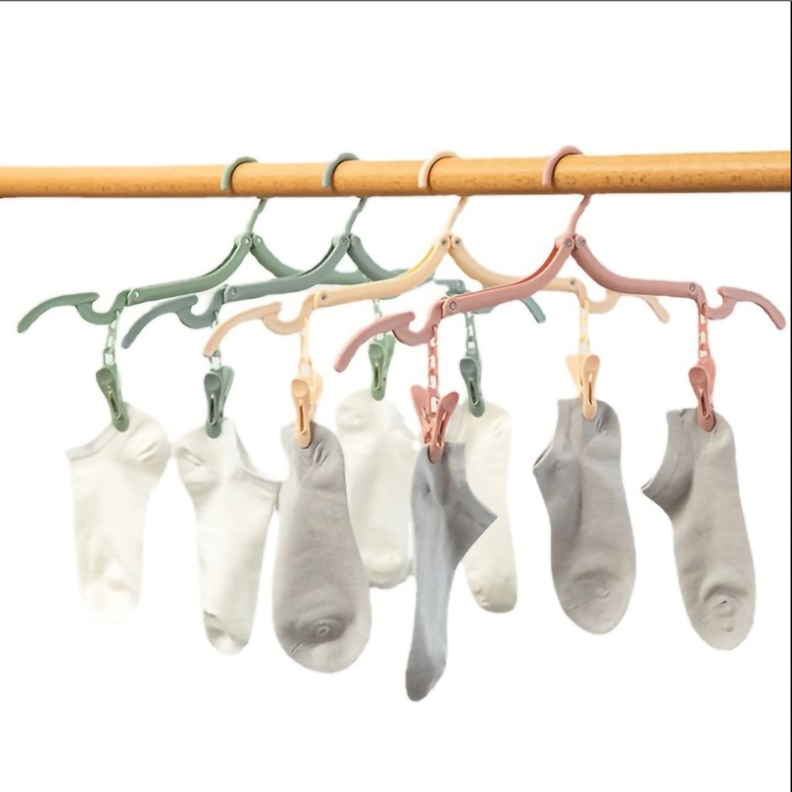 Restokki Clothes Drying Rack, Small Drying Rack Clothing, Folding Clothes Hanger, Multifunctional Plastic Drying Clothes Rack for Drying Towels Bras Small Clothes Gloves(Blue)