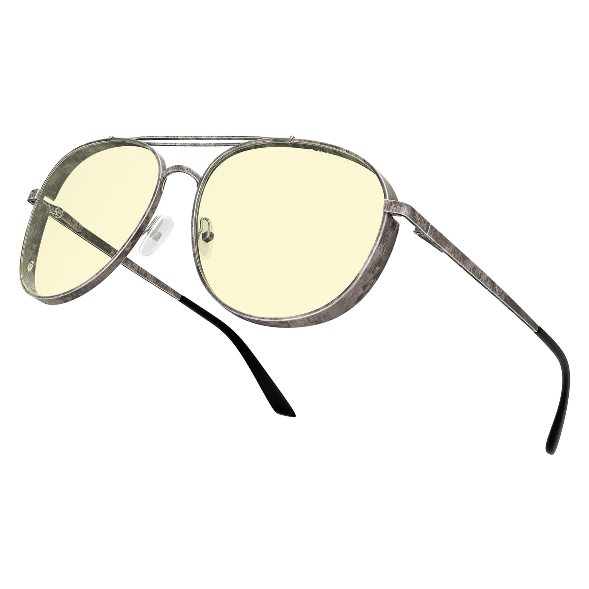 Gunnar x Fallout Brille - Brotherhood of Steel - Amber/Sun Shift | Computer-/Gaming-Brille - Fallout Brotherhood of Steel - Gunmetal - Amber/Sun Shift - 65–90 % Blaulicht