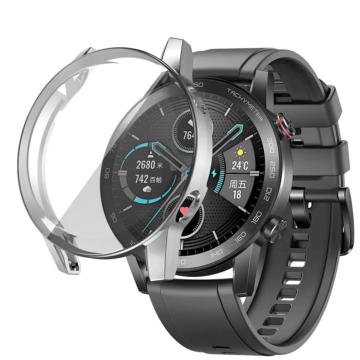 KACA Soft TPU Front Protection Case Cover for Honor Magic Watch 2 46mm (Silver) (B0C7C7F9YF) Amazon Price History, Amazon Price Tracker