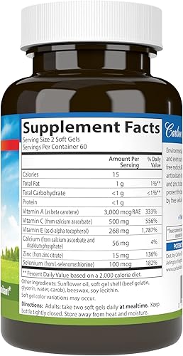 Miniatura 2 de Carlson  ACES  Zn vitaminas A C E  selenio y zinc multivitamina con zinc salud celular y apoyo inmune selenio multivitamina antioxidante 120