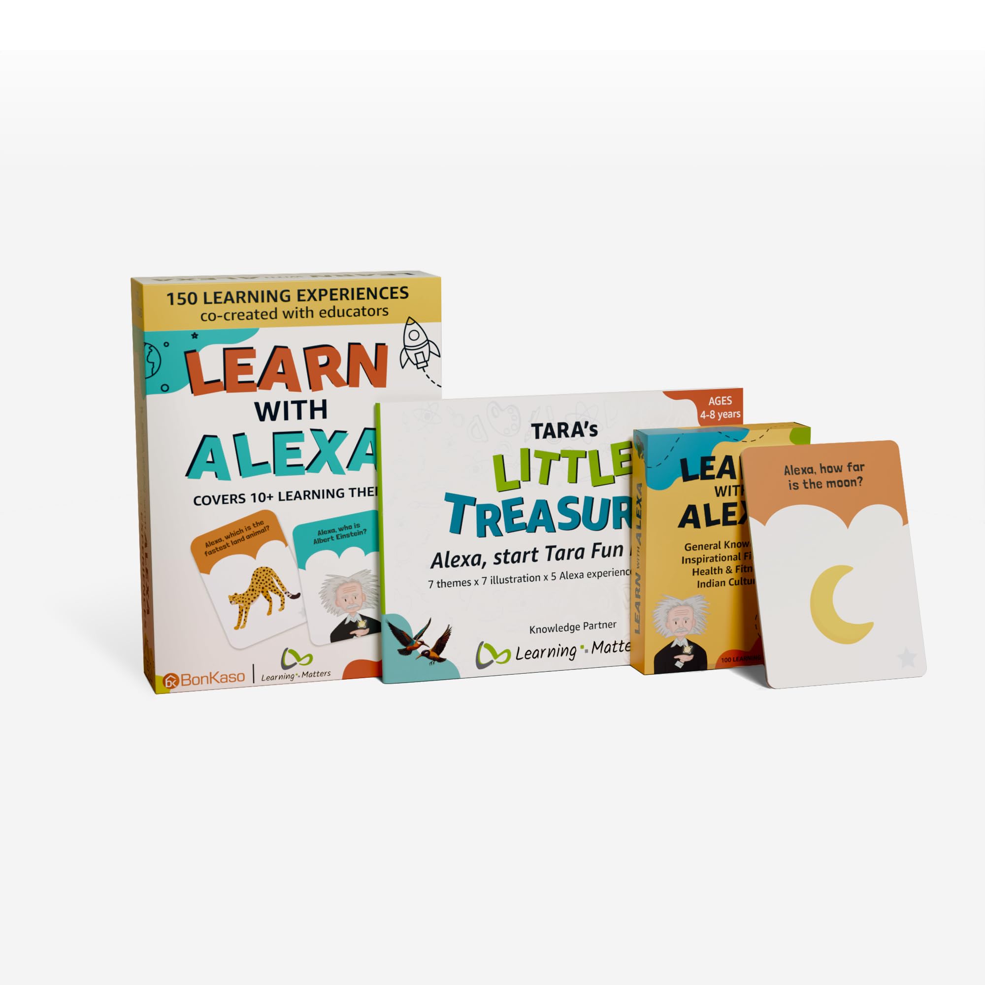 BonKaso Learning 4 in 1 Cognitive_Skills Flash Cards for Kids |12+ Months | 150 Flash Cards