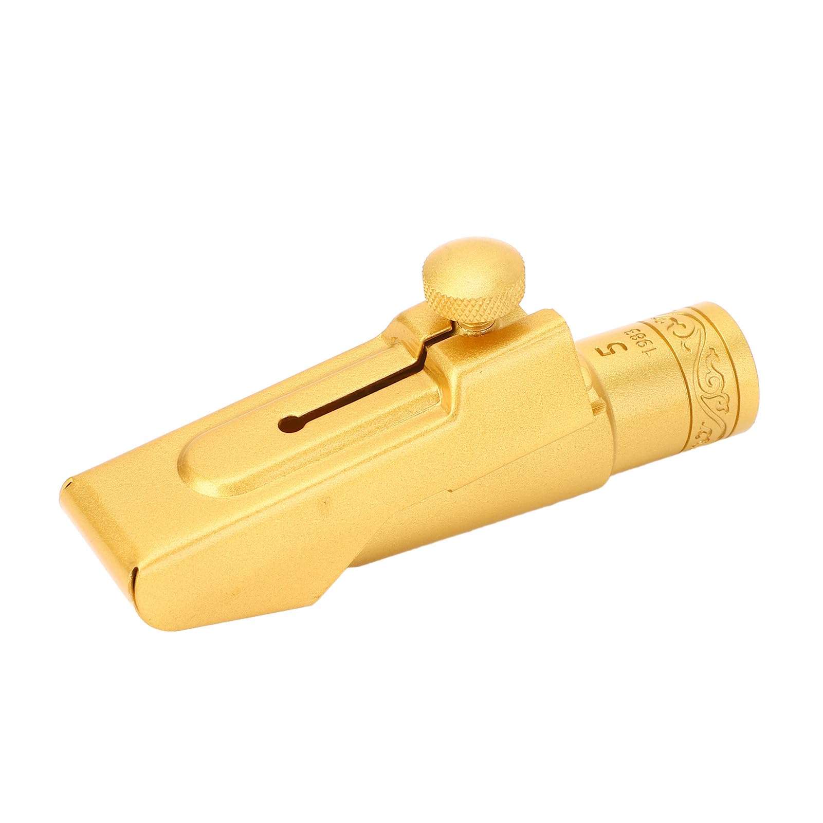 Bocchino per Sassofono Contralto, Bocchino in Ottone Metallico Tipo Slide, per Sassofono con Cappuccio Imbottito, Ideale per Principianti e Studenti di 5C