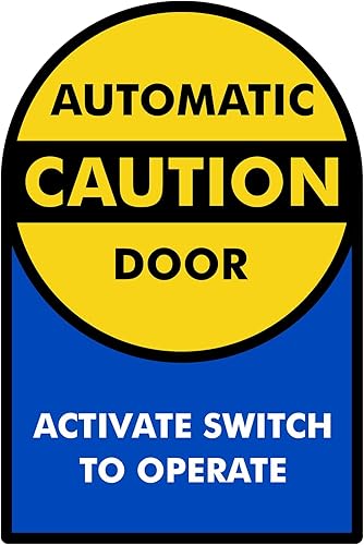 SmartSign Adhesivo automático para puerta, 9 x 6 pulgadas (paquete de 1) Adhesivo para ventana de 2 caras, poliéster, serigrafiado, multicolor