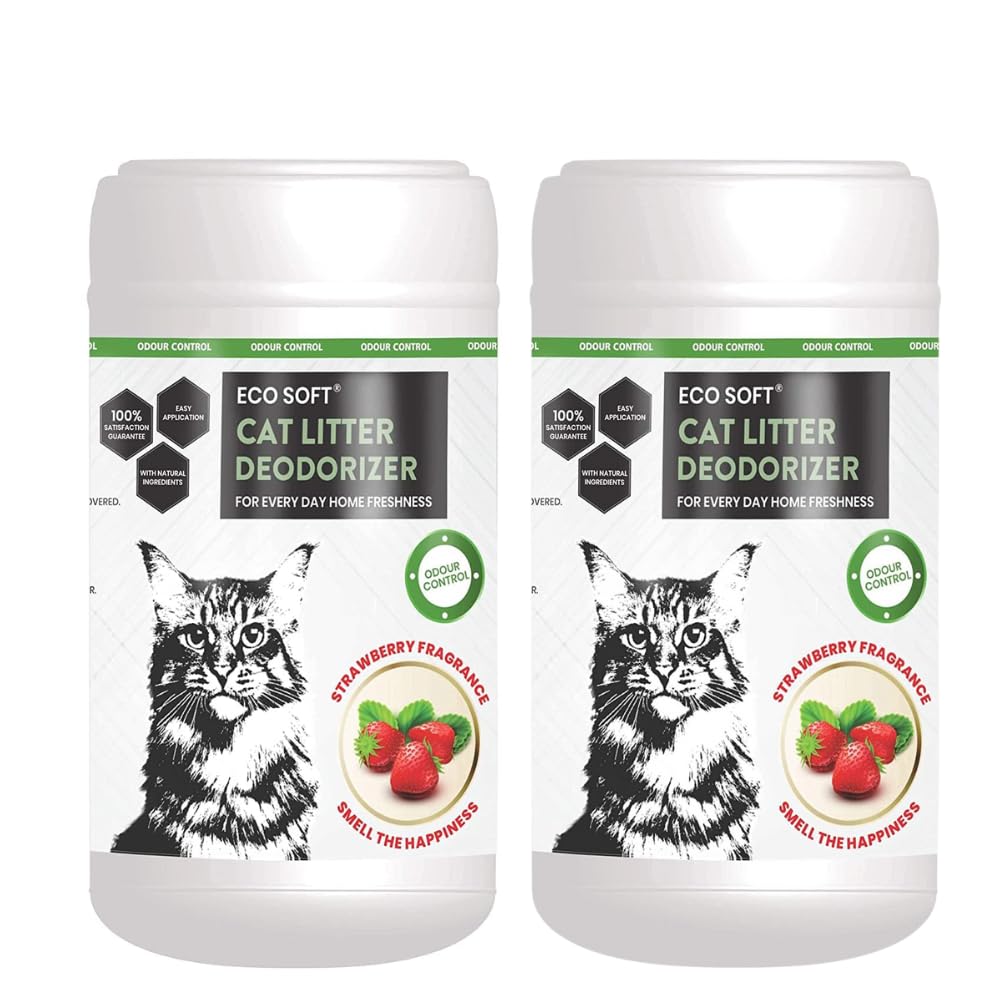 EcoSoft Cat Litter Deodorizer - Strawberry 750 gm (Pack of 2)| Odour Control, Keeps Home Feeling Fresh | Pet urine smell eliminator| 100% Effective (B0D5V36QPQ) Amazon Price History, Amazon Price Tracker