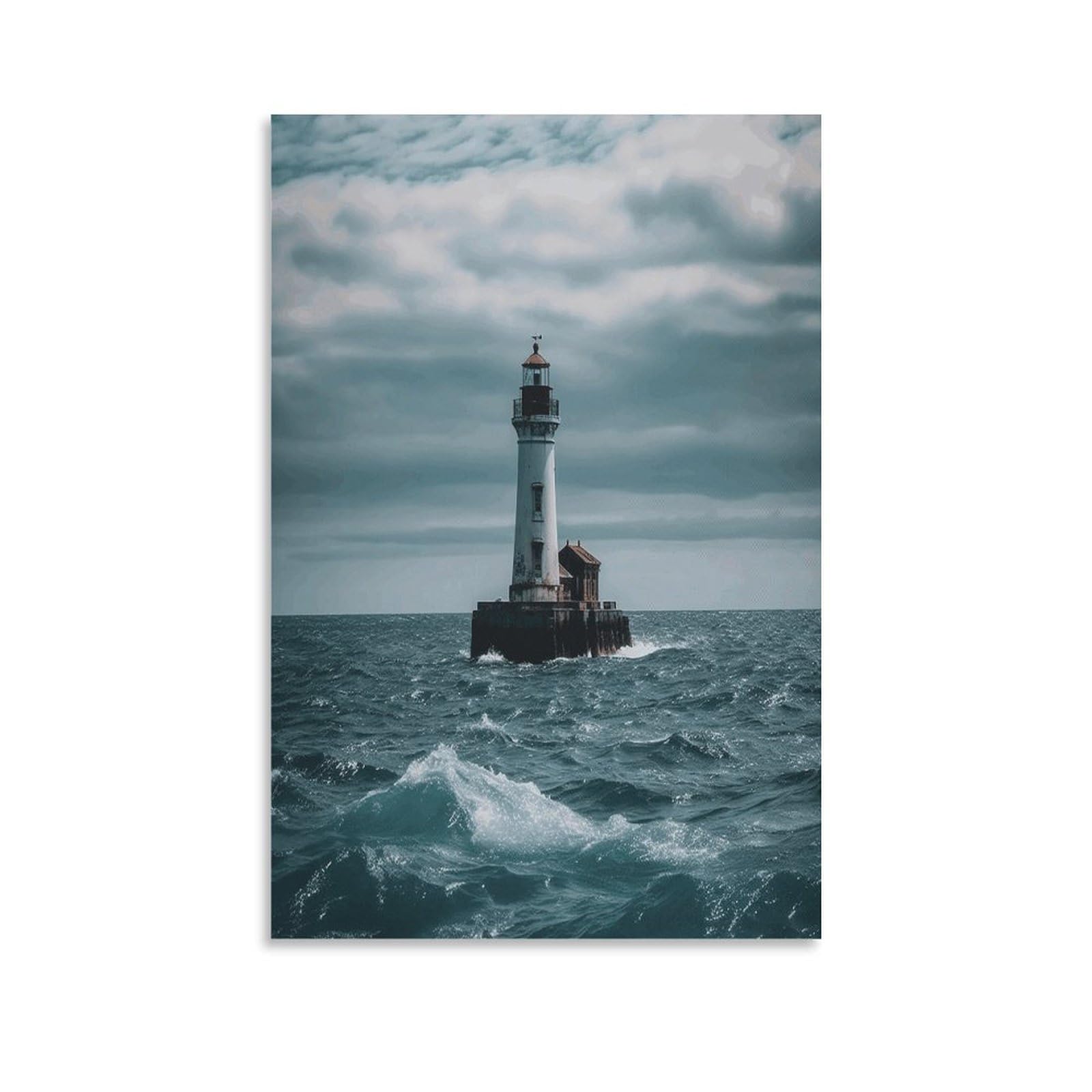 VstaDank Lighthouse Ocean Canvas Wall Art on Canvas Prints Artwork Exquisite Decor Artwork Hang Wall Picture Hangable Decor Painting Picture Printed Poster Art for Home Decor 08x12inch(20x30cm)