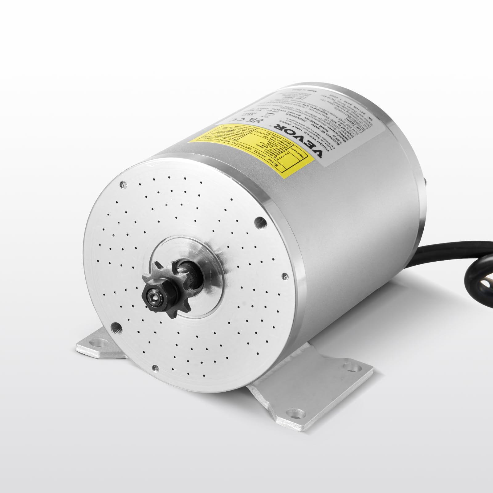 VEVOR Kit de Motor Eléctrico sin Escobillas de CC 3000 W, 72 V y 4900 RPM con Controlador de Velocidad Mejorado y Kit de Empuñadura del Acelerador para Bicicletas Eléctricas, Motocicletas y Scooters