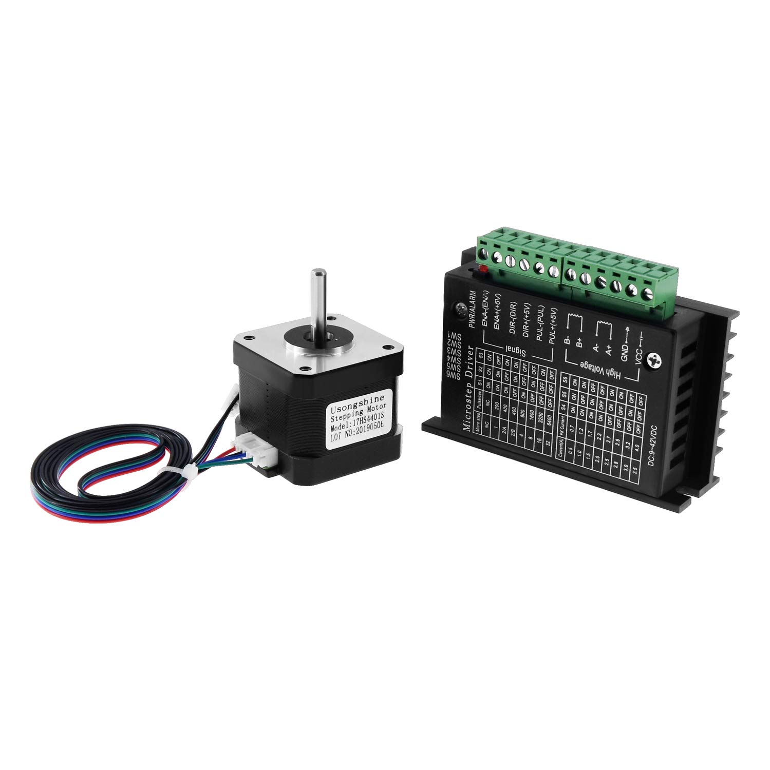 Twotrees Nema 17 Moteur pas à pas + Moteur pas à pas, TB6600 4A 9-42V Nema 17/23 Contrôleur CNC Hybride unitaire - Version améliorée