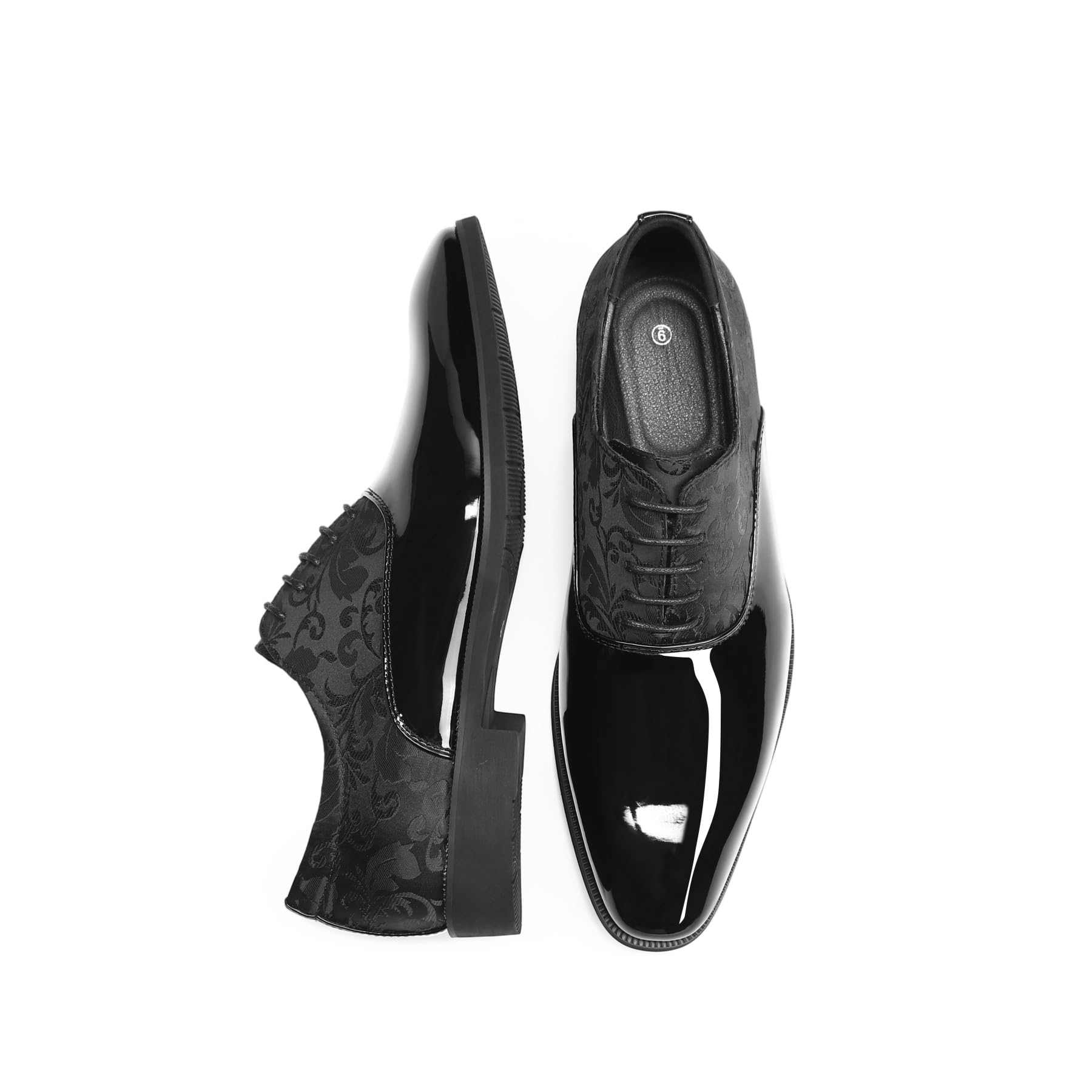 Allthemen Scarpe Uomo Jacquard Punta Affusolata Derbys Formali Comode Oxford con Lacci Traspiranti