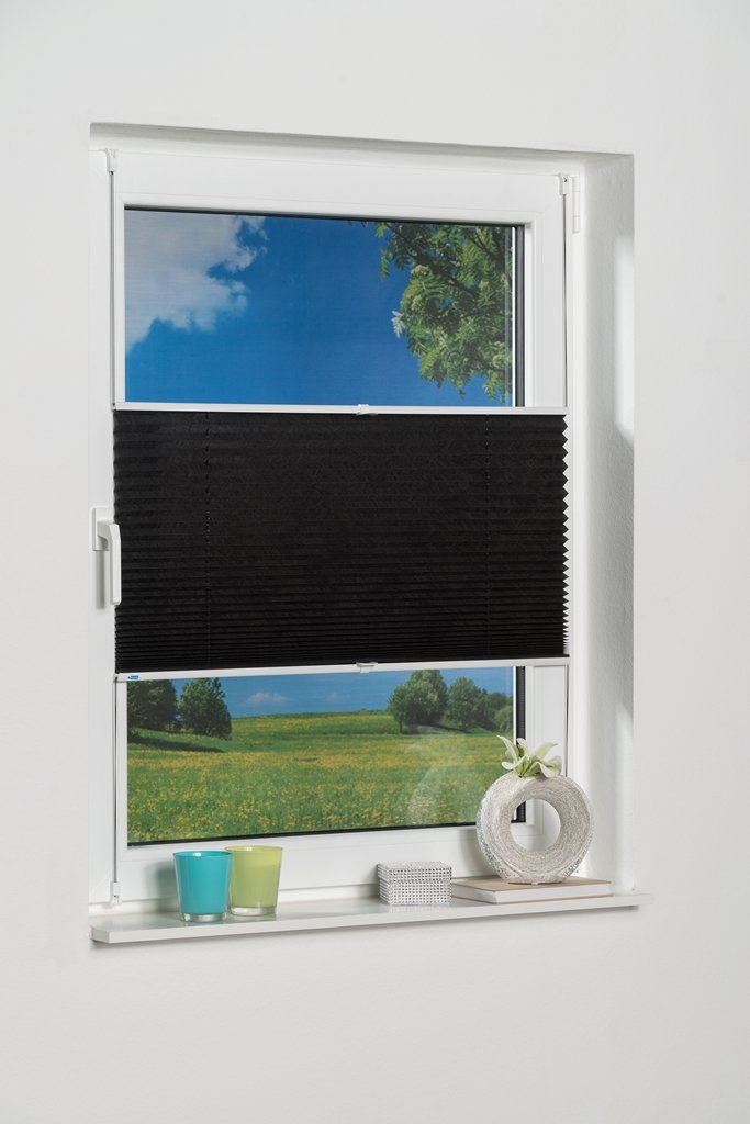 K-home Klemmfix geplooide kleurverloop bruin 60cm x 210cm (B x L