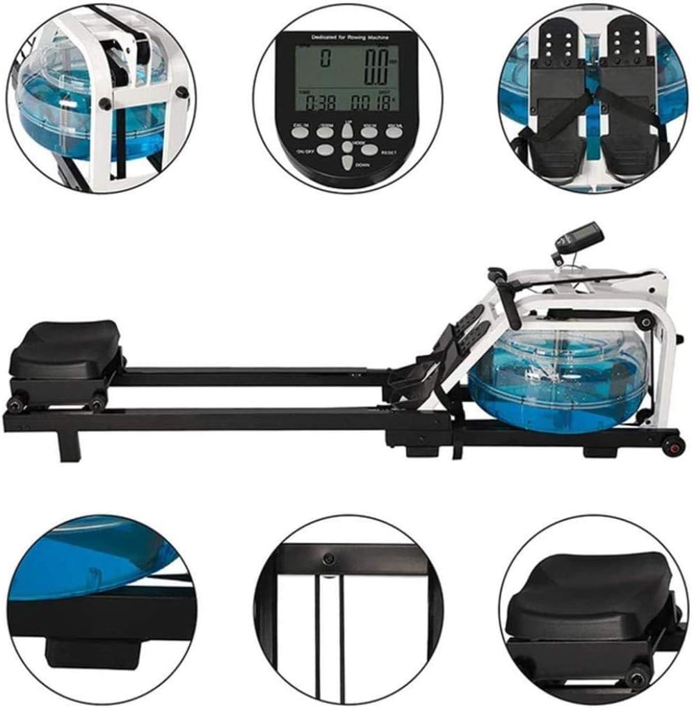 Home Water Rowing Machine, Rowing Bench, Joint-Gentle Training, Water Resistance Rowing Machine Indoor Rowing Sports Steel Aerobic Exercise Fitness Equipment
