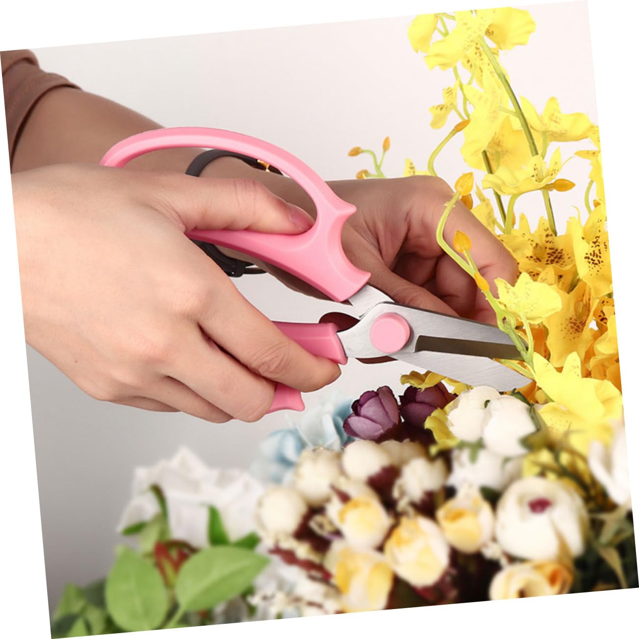 Blumenschere 8 Stück aus Edelstahl und Kunststoff für Gartenarbeit