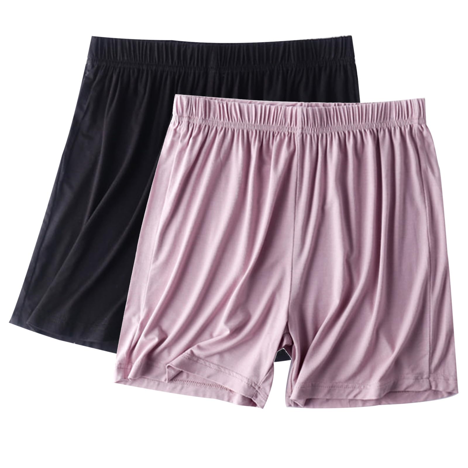 3 Pack Women Pyjama Shorts, Super Soft Sleep Bottoms, Cotton Pants, Lounge Pants, Elastic Waist, Sleep Pajama Bottoms, Wide Leg Sleepwear, Lounge Shorts for Beach, Gym, Running-picture-16