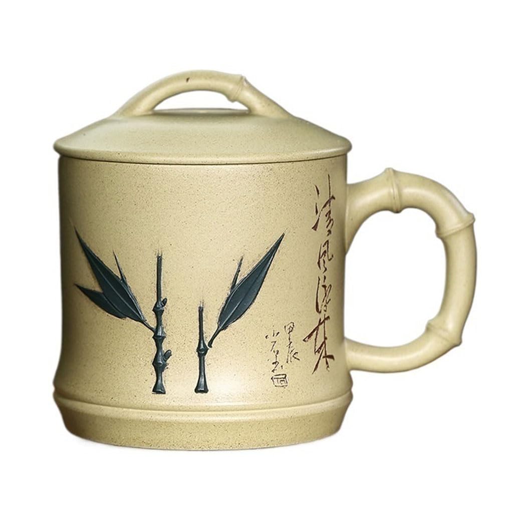 Matcha kubki wypoczynek osobowość filiżanka do herbaty fioletowa glina filiżanka do herbaty rzeźbiona pokrywka kubek biurowy kubek na wodę zestaw do herbaty kubek zaparzacz do herbaty kubek