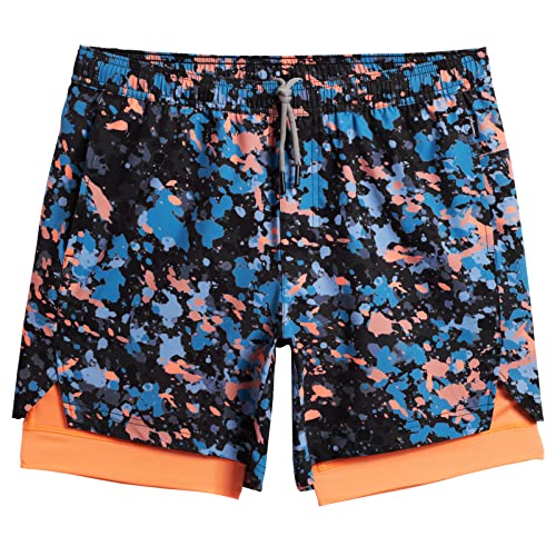 Image of maamgic Mens Workout Shorts 2 in 1 Stretch 5 inch / 7 inch Gym Shorts Running Shorts with Compression Liner Zip Pocket