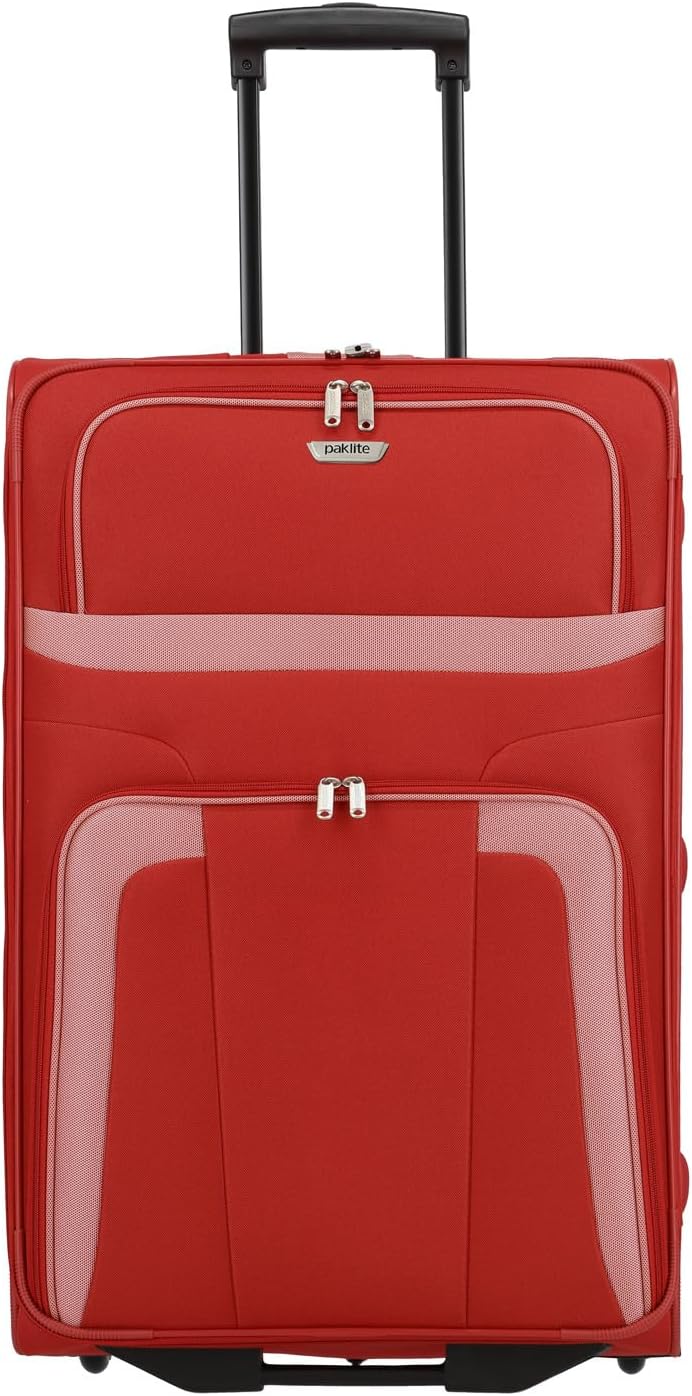 travel case with 2 wheels, wheeled soft suitcase large, ORLANDO, trolley in timeless design, 73 cm, 80 liters