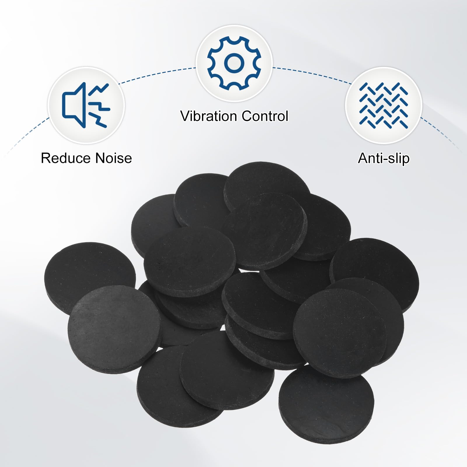 M METERXITY 20-Pack Rubber Solid Discs Washers - Image 4