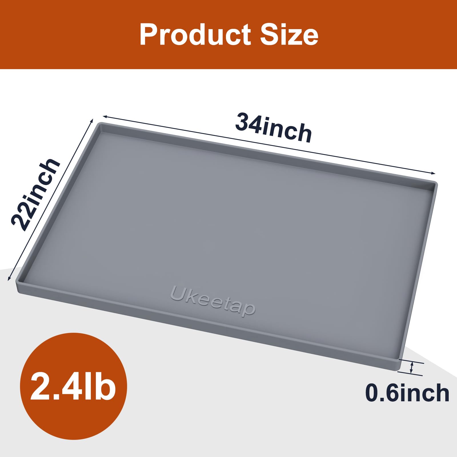 Silicone Feeding Mat - Waterproof & Raised Edge -7