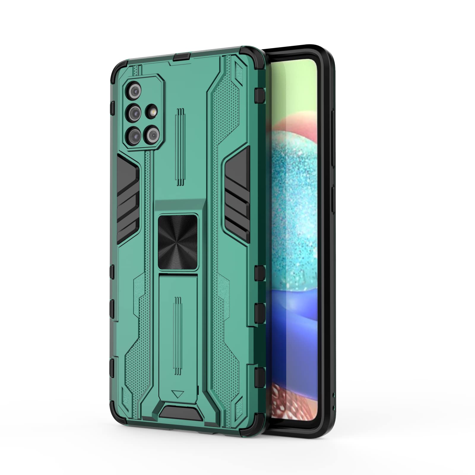 RanTuo Case for Honor Magic 6 Lite, Detachable TPU+PC 2-in-1 Heavy-duty Mix Armored Shockproof Case, Invisible Bracket, Anti-fall Cover for Honor Magic 6 Lite.(Green)