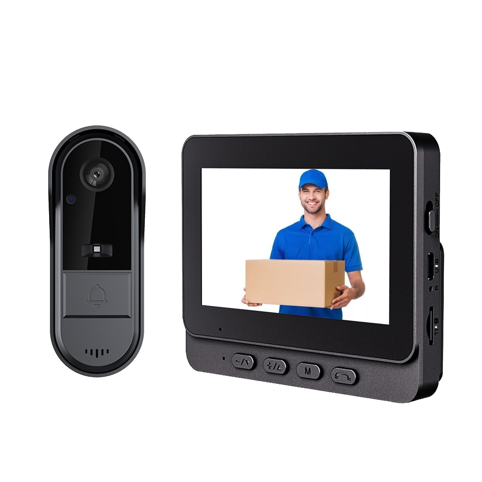 VBESTLIFE Video Doorbell, Smart Wi Fi Video Doorbell with 4.3 Inch 1080P Monitor, 170° Wide Angle 8MP Fisheye Lens, Night Vision, Two Way Talk-image-47