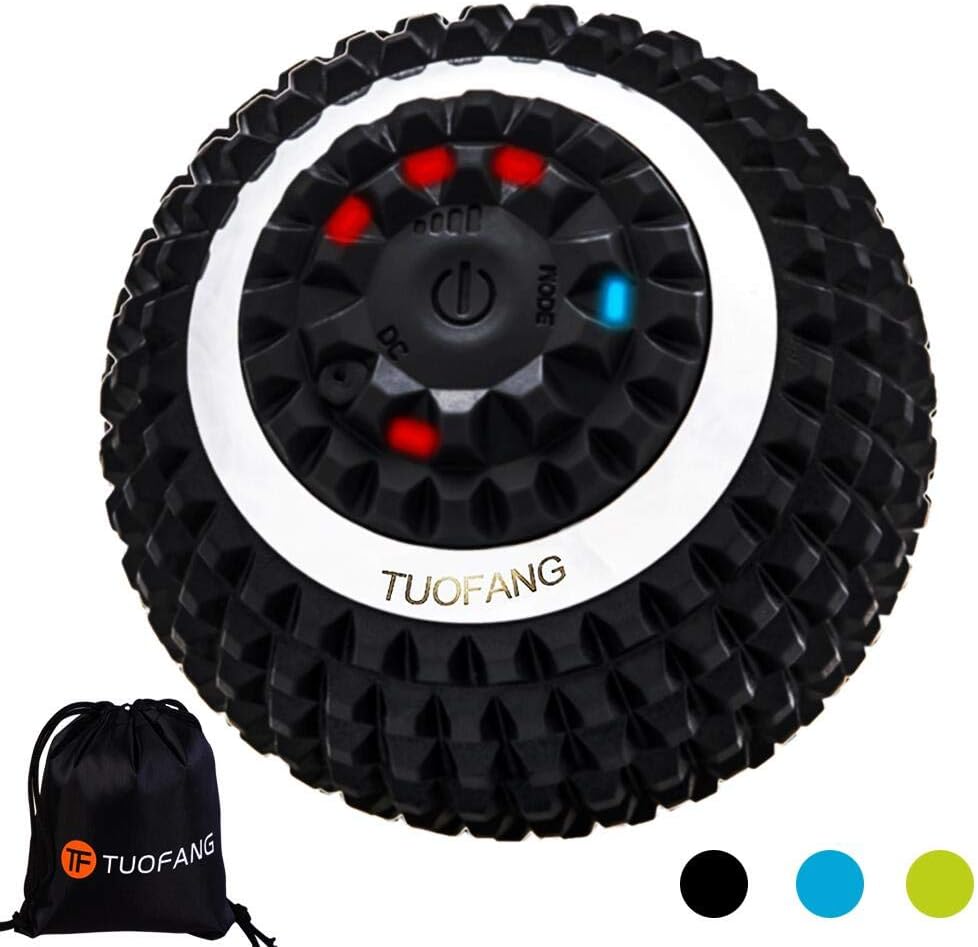 Electric Vibrating Massage Ball, 4-Speed High-Intensity Fitness Yoga Massage Roller, Relieving Muscle Tension Pain & Pressure Massagers, Rechargeable & Washable Neck/Back/Waist/Foot etc Body Massager