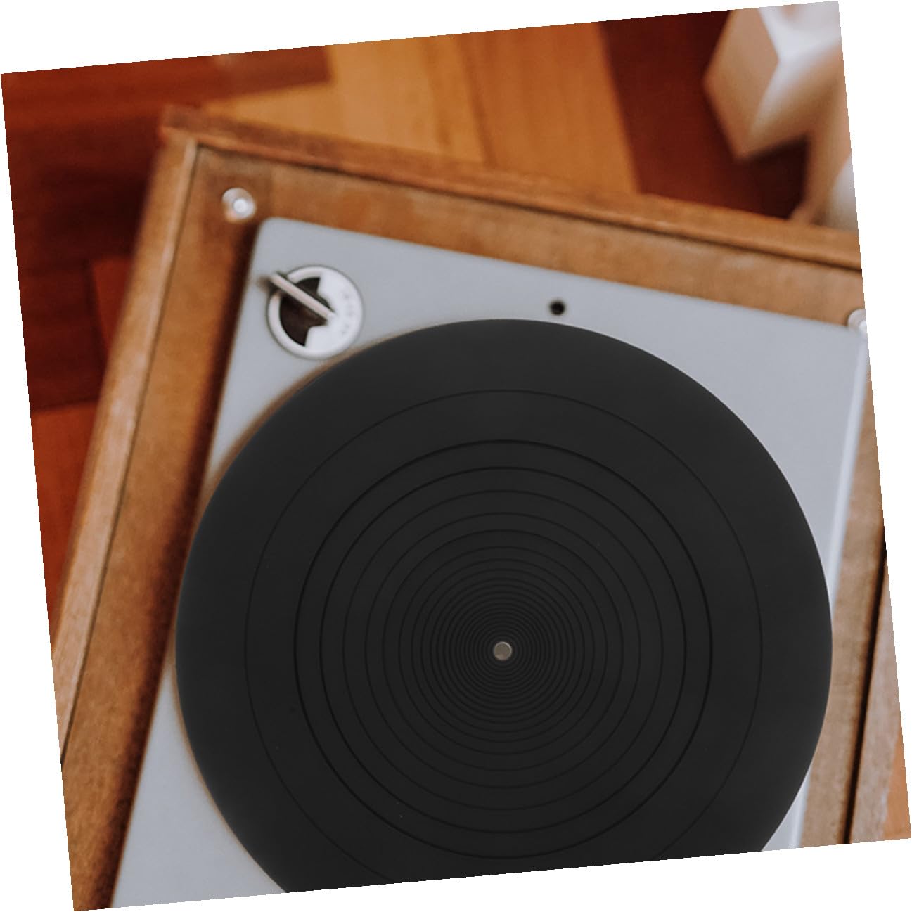 GALPADA 2 Pezzi Tappetino per Giradischi in Silicone Antistatico Nero, Mantiene Pulito e Stabile Piatto, Protezione Delicata per Dischi in Vinile, Accessorio Essenziale per Dj