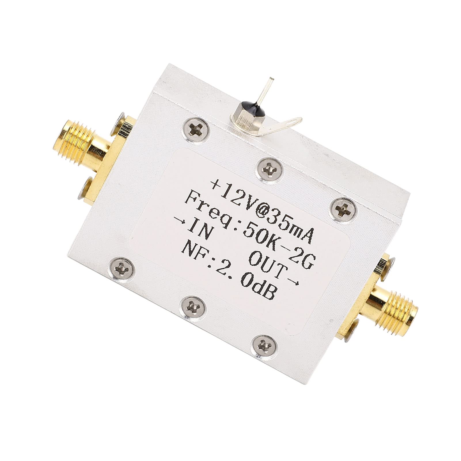 Amplificatore a banda ultra larga, gamma di frequenza 50KHz 2GHz, guadagno 31dB, basso rumore 2dB, design compatto per RF, TV, telecomando