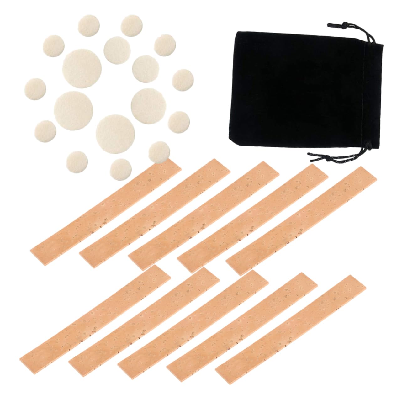 Abaodam 4sätze Klarinetten Reparatur Zubehör Teiliges Mit Klangloch-pads Und Nackenverbindung Korkblatt Für Holzblasinstrumente Für Klarinettenspieler