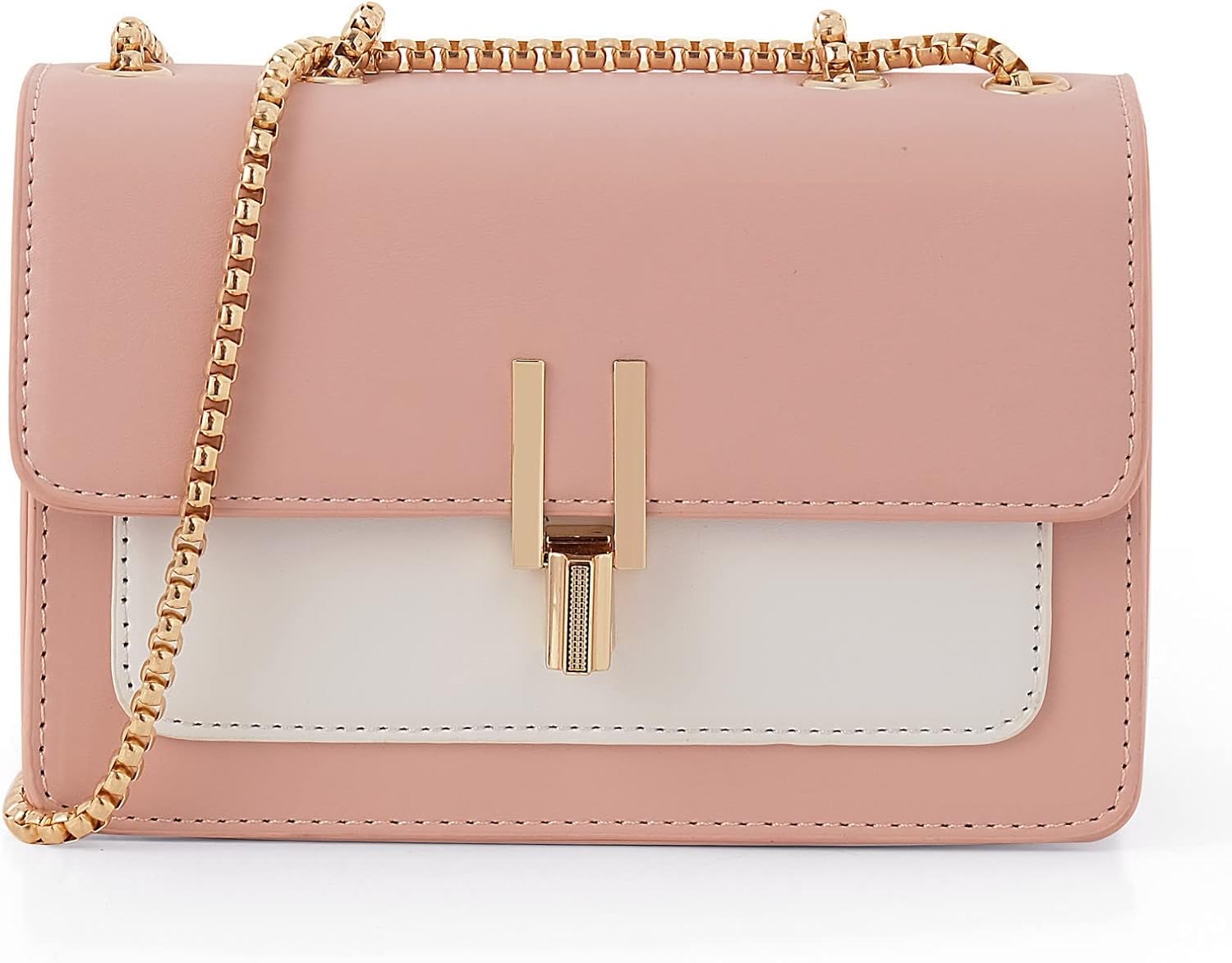 Color-Block Crossbody Bags for Women Leather Cross Body Purses Cute Designer Handbags Shoulder Bag Medium Size - Image 3