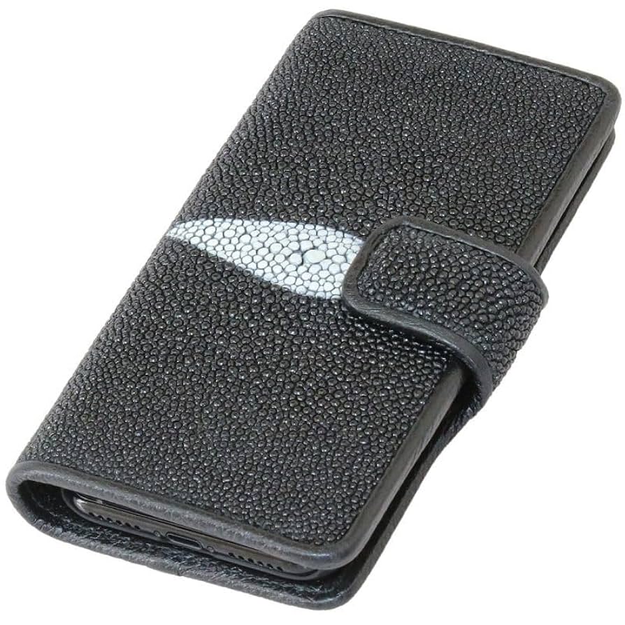 スティングレイ　エイ革　黒 ケース WINS HOUSE®︎【ウインズハウス】 スティングレイ エイ革