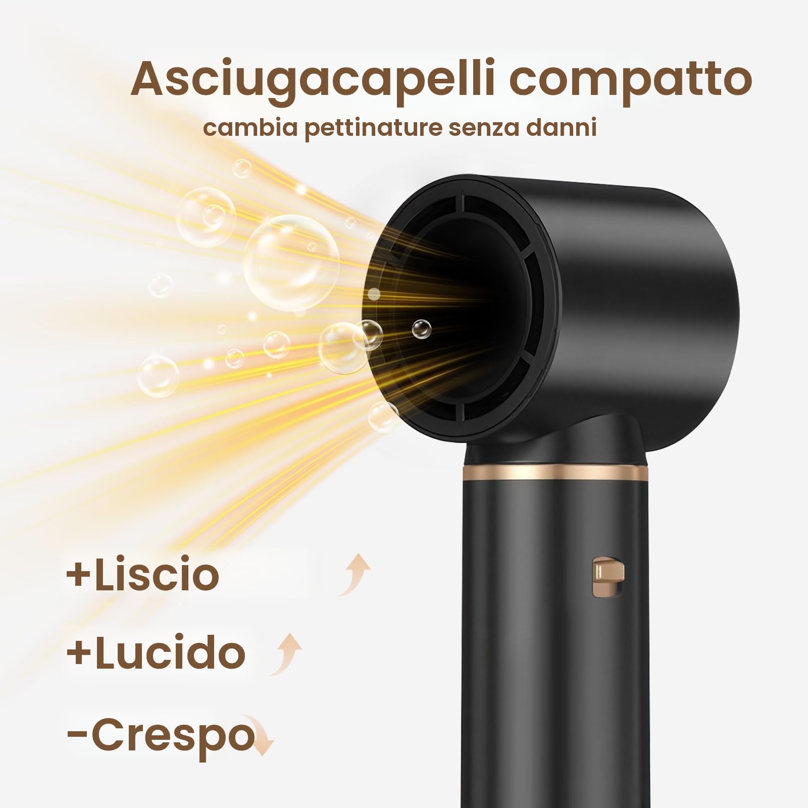 Sendowtek Spazzola Ad Aria Calda 5 in 1, Spazzola Asciugacapelli Arricciacapelli Auto Riccioli Ferro Spazzola Lisciante 3 Temp, Hair Styler Professionale Donna Capelli Ricci Raddrizzamento Asciugare