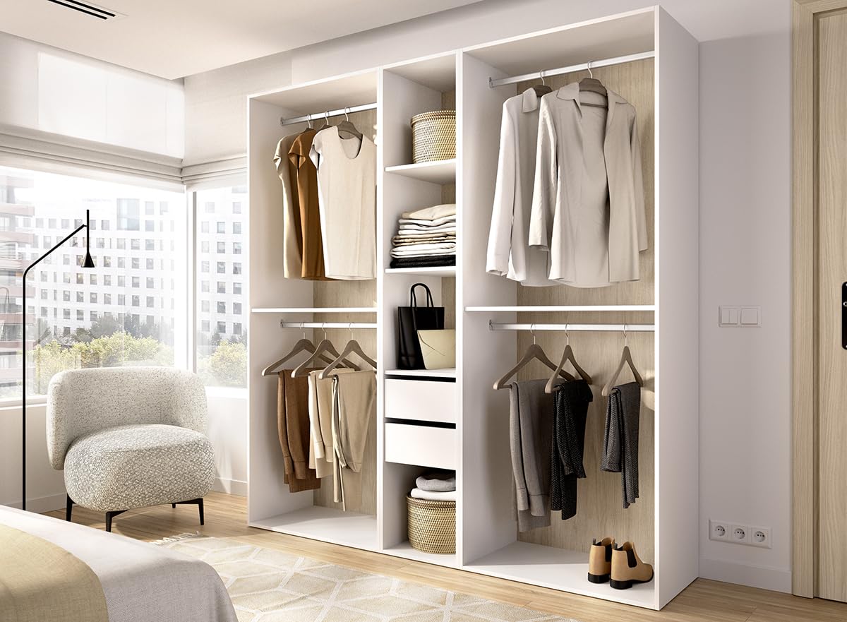 DEKIT Grupo RIMOBEL-Conjunto Armario-VESTIDOR con Trasera Reversible
