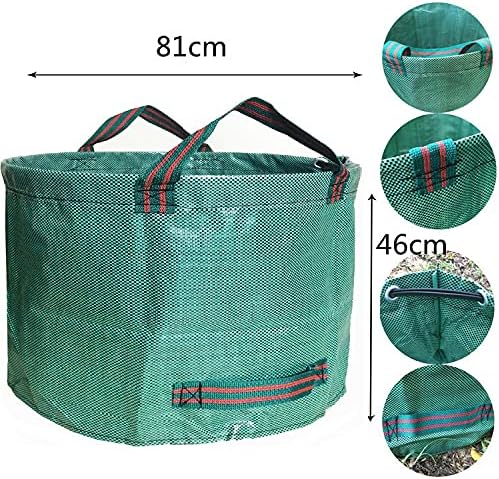 3-Pack 63 Gallons Garden Bag - Reusable Heavy Yard Waste Bags, Lawn Pool, Gardening, Leaf