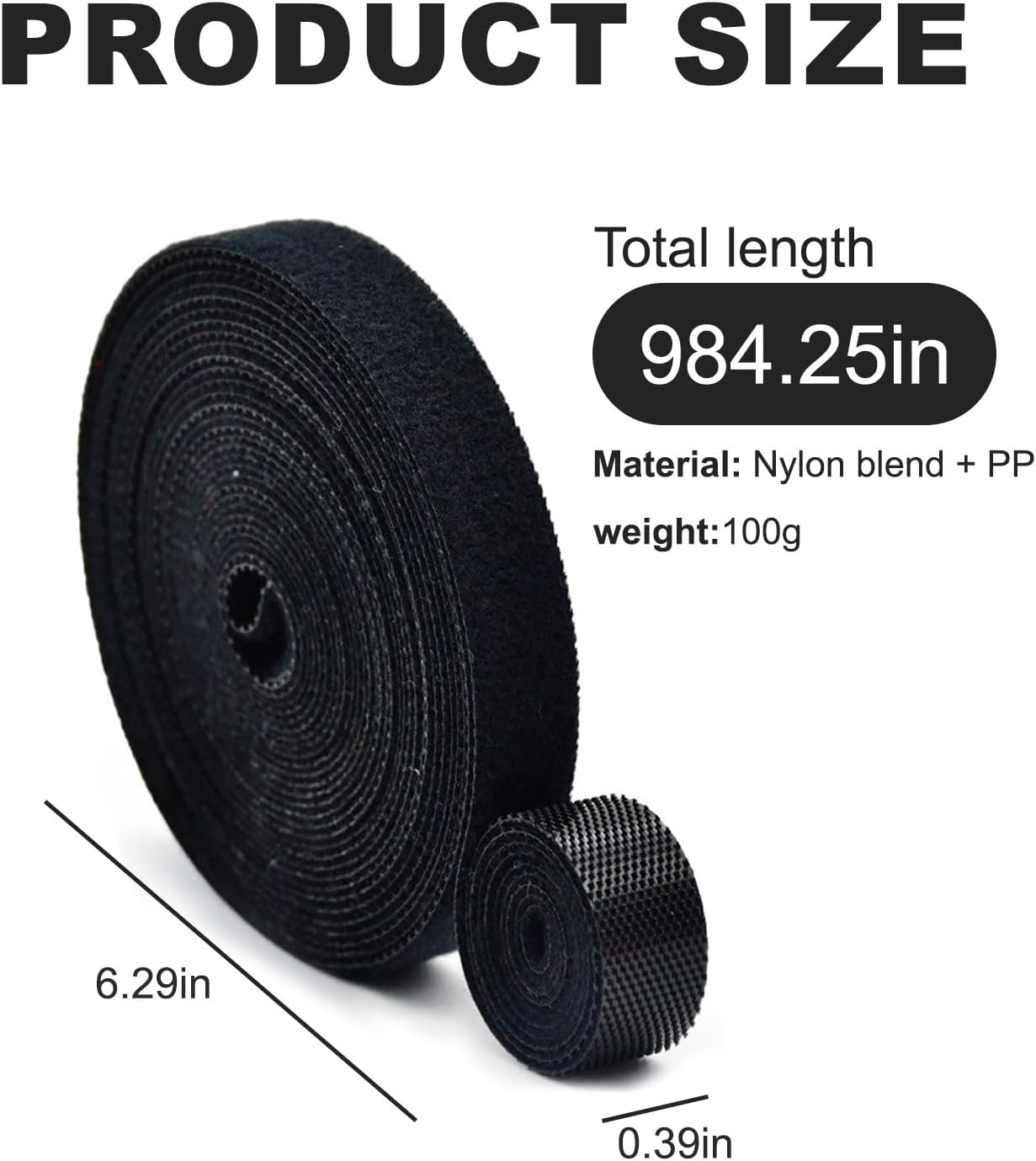 Plant Green Cable Tie Tape—Reusable Garden Plant Tape Strap Roll,Multi-functional Plants Ties(33/82 ft×0.39 inch Wide,1 roll)