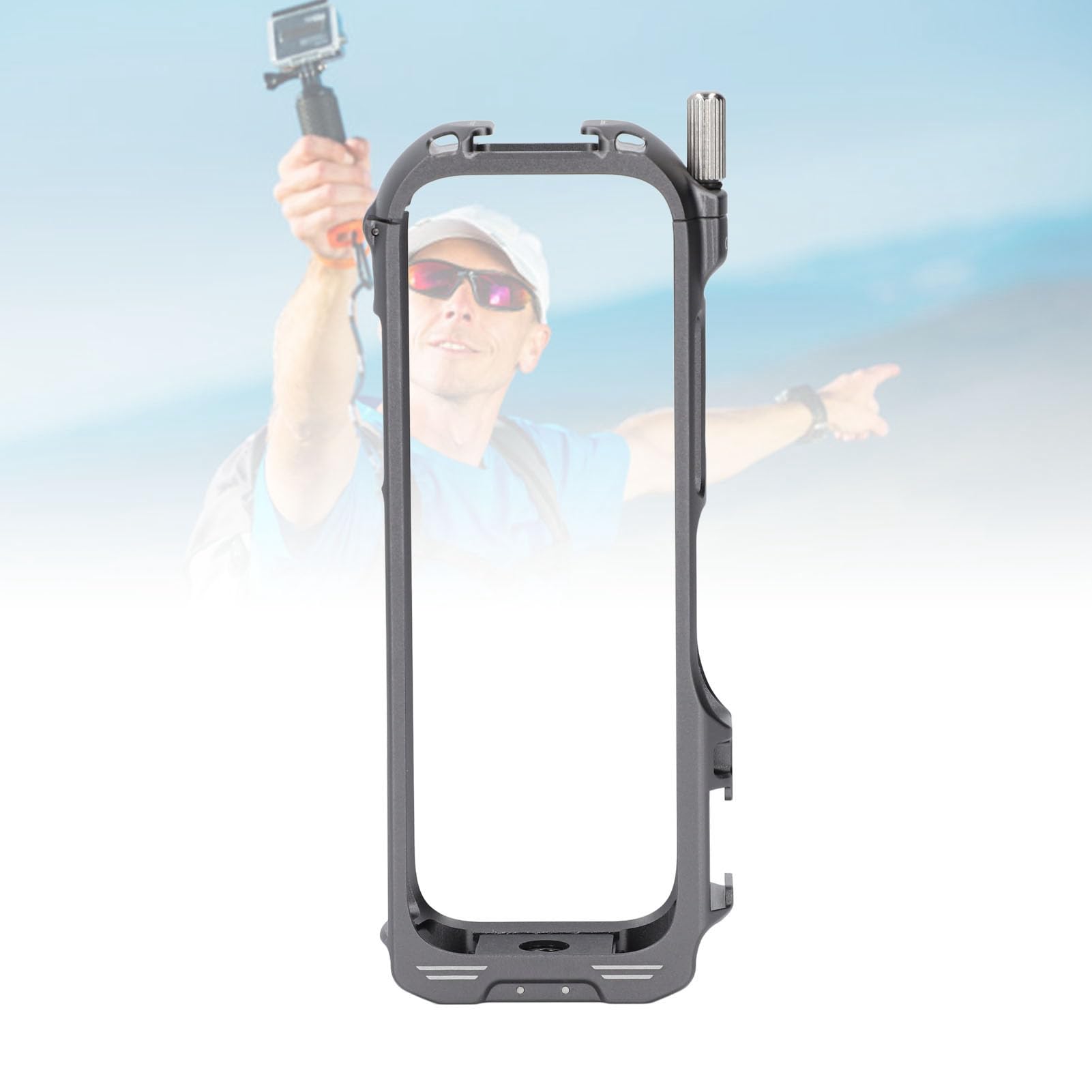 TARSHYRY Custodia per Fotocamera, Lega di Alluminio in Gabbia e Silicone con Imbottitura in Schiuma Morbida Custodia per Fotocamera Azione