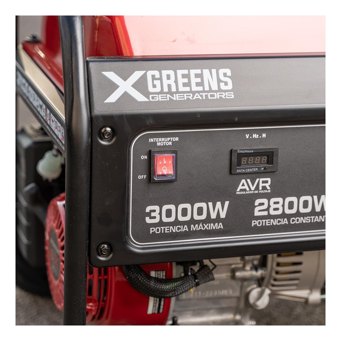 Generador de corriente (gasolina) X30 (máx. 3.000W, depósito 25 l, AVR, Powered by Honda, alerta aceite, monofásico, 2 tomas 230V, protección térmica y panel digital)