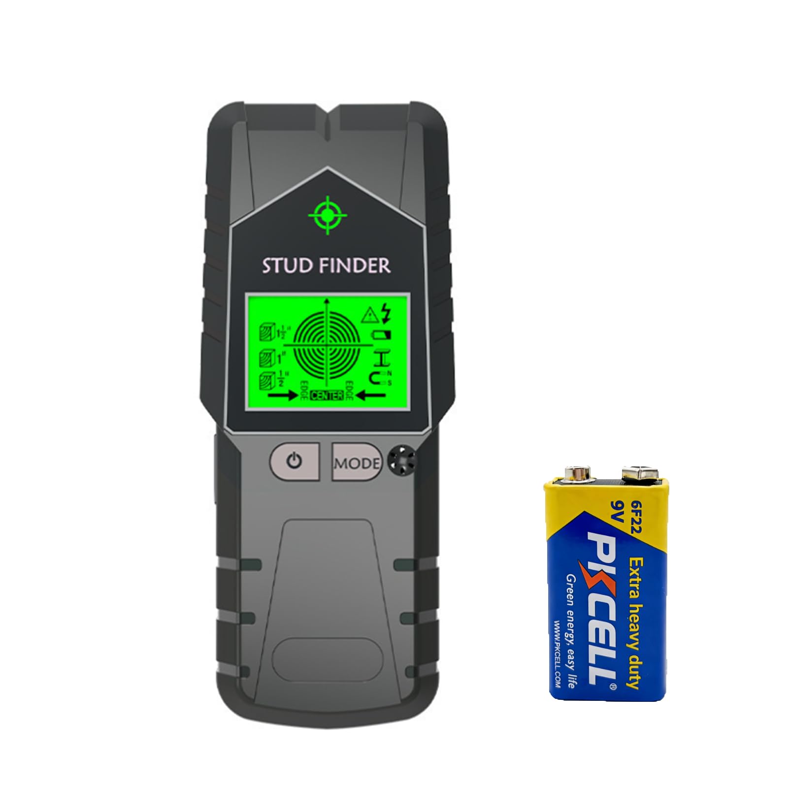 6-in-1 Stud Finder Wall Scanner with LCD Display, Live AC Wire Detection, Metal Pipe and Nail Detection, Cable and Electric Wire Detector for Home DIY