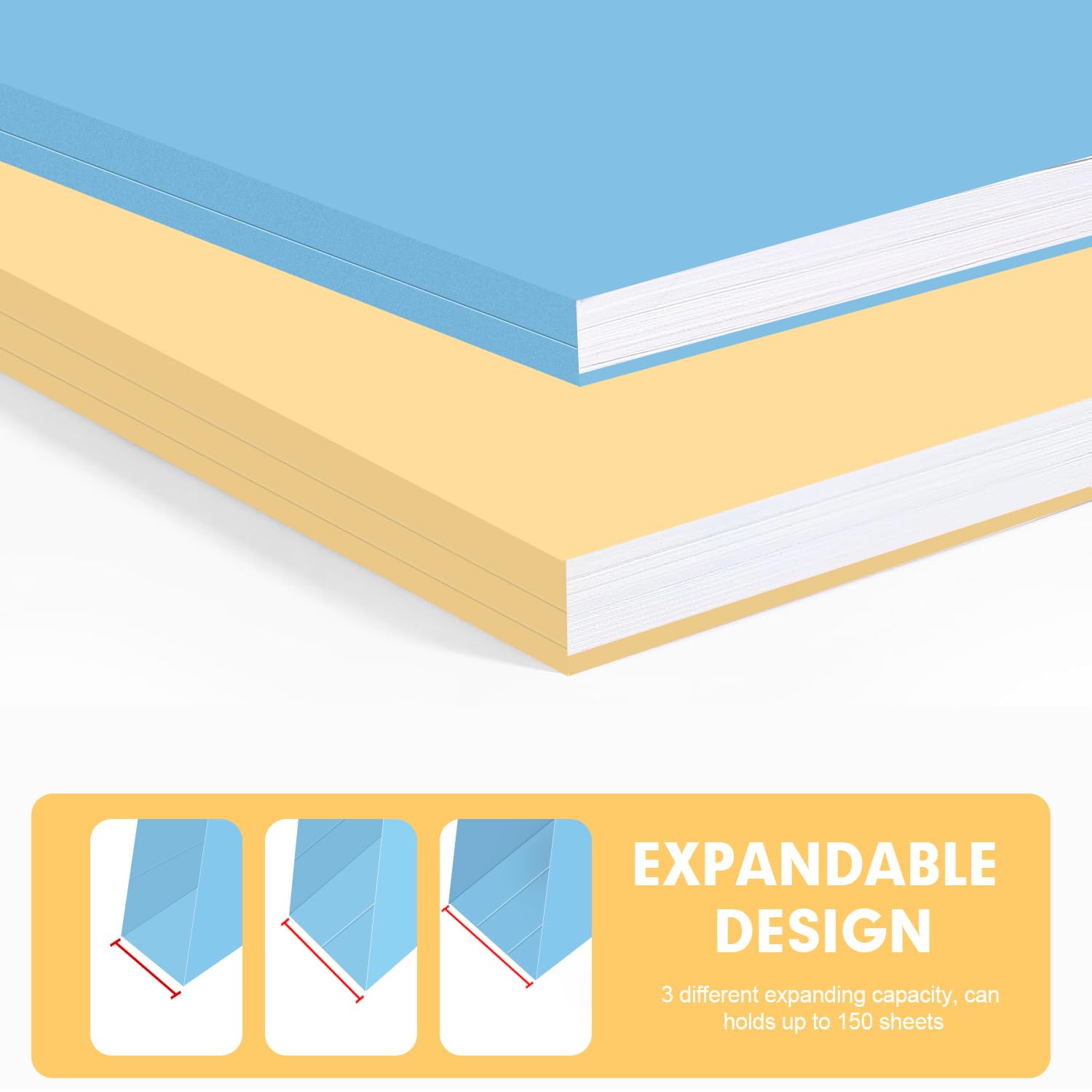 RAZCC - Carpeta de archivos, paquete de 200 carpetas de archivos de colores, tamaño carta, tamaño carta, carpetas de archivo con pestañas para oficina, escuela, negocios, 10 colores surtidos