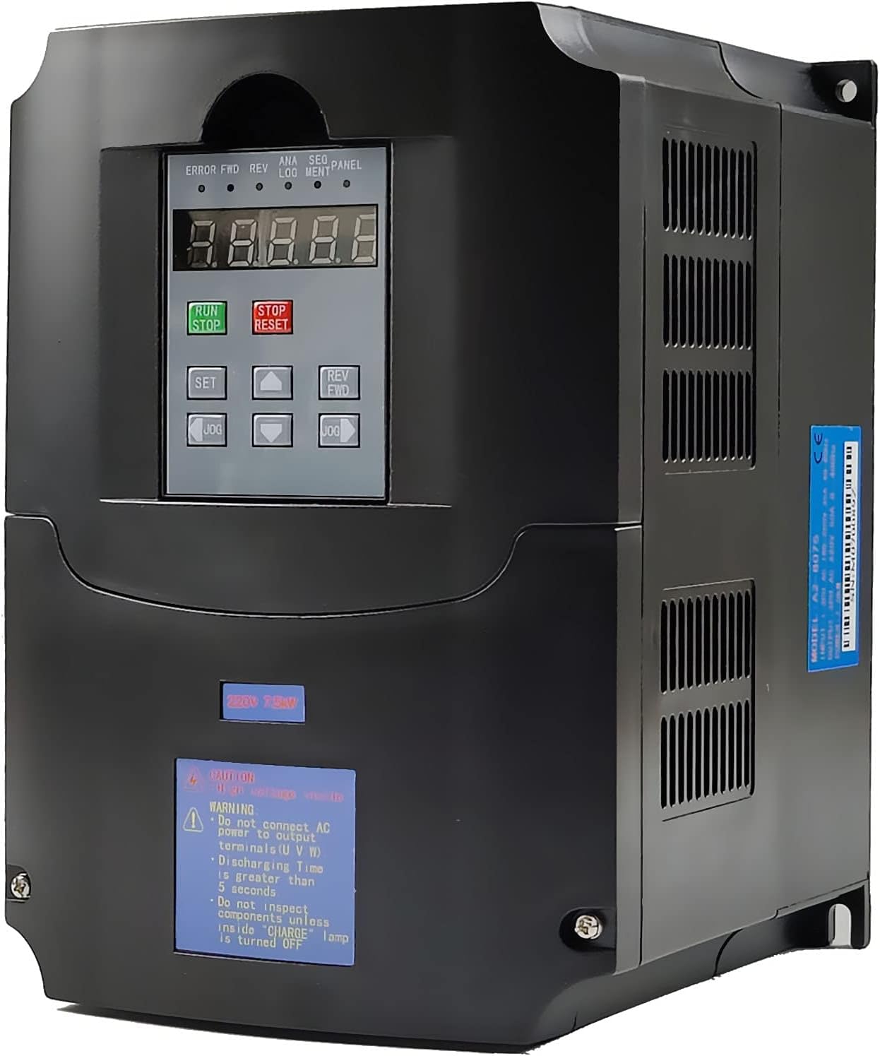 Single Phase to 3 Phase Converter, 10HP VFD Inverter for 7.5Kw 50 Amp Motor Speed Control, 0-400 Hz Variable Frequency Drive Inverter, Input/Output 200V-240V