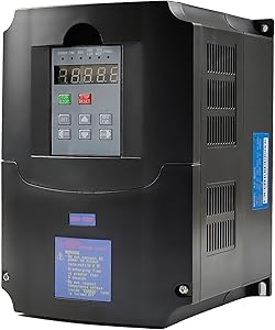 Single Phase to 3 Phase Converter, 10HP VFD Inverter for 7.5Kw 50 Amp Motor Speed Control, 0-400 Hz Variable Frequency Drive Inverter, Input/Output 200V-240V